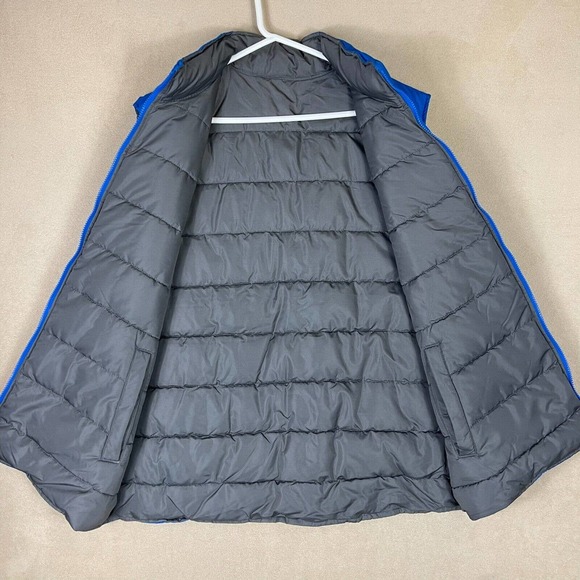 Gap Vest Adult 2XL Blue Bodywarmer Plaid Full Zip Pocket Mock Neck Mens - Picture 9 of 11